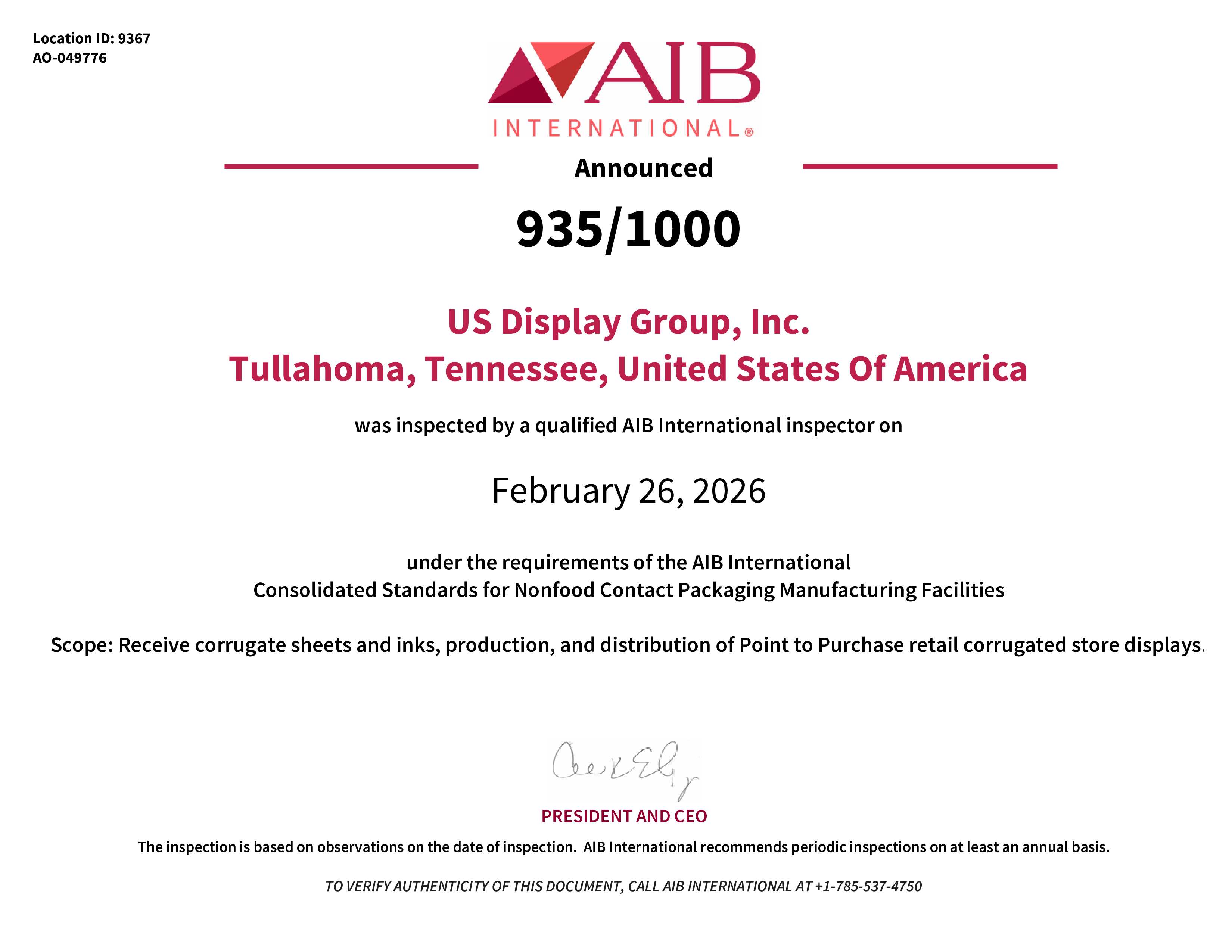 AIBAuditRecognitionReport2026